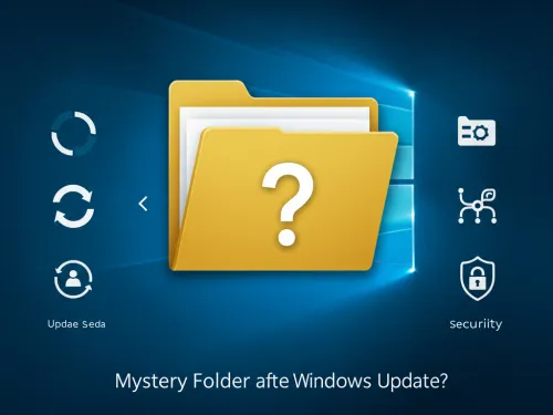 Pasta amarela com ponto de interrogação no fundo azul de Windows.